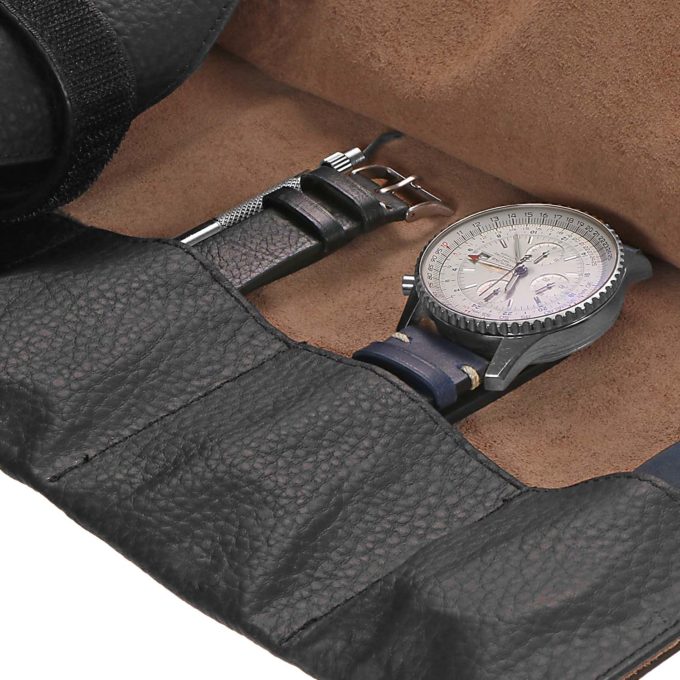 STRAPSCO - Dassari  Vintage Leather Watch Roll - 4 slots